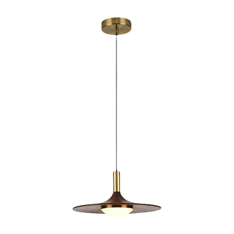 Braune Anhänger Beleuchtungsrichtung moderne Kegelform aus Walnussholz hängende Licht