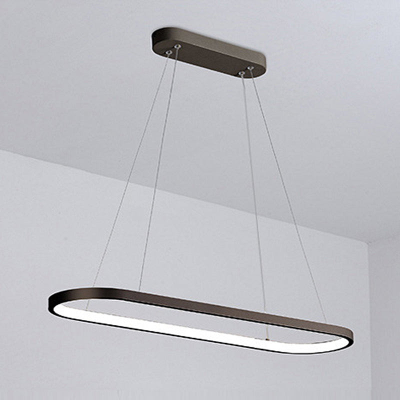 LED Island Lamp Moderner einfacher Stil Aluminium Anhänger Licht für Esszimmer