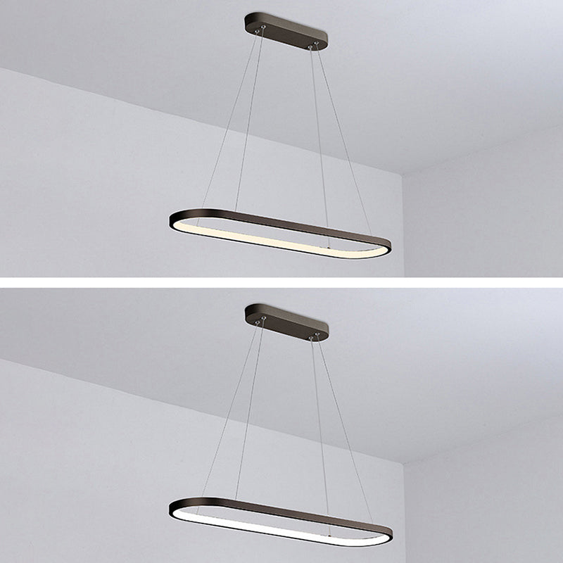 LED Island Lamp Moderner einfacher Stil Aluminium Anhänger Licht für Esszimmer