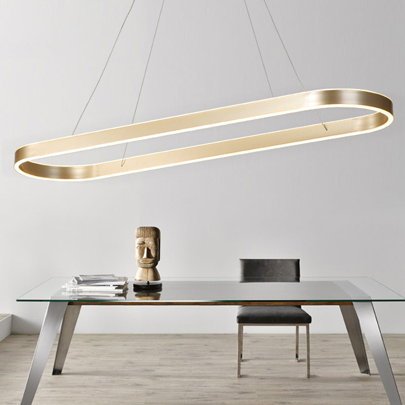 Moderne Style Island Lampe einfache LED -Aluminium -Anhängerleuchte für Esszimmer