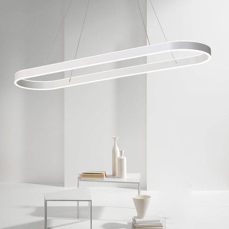 Moderne Style Island Lampe einfache LED -Aluminium -Anhängerleuchte für Esszimmer