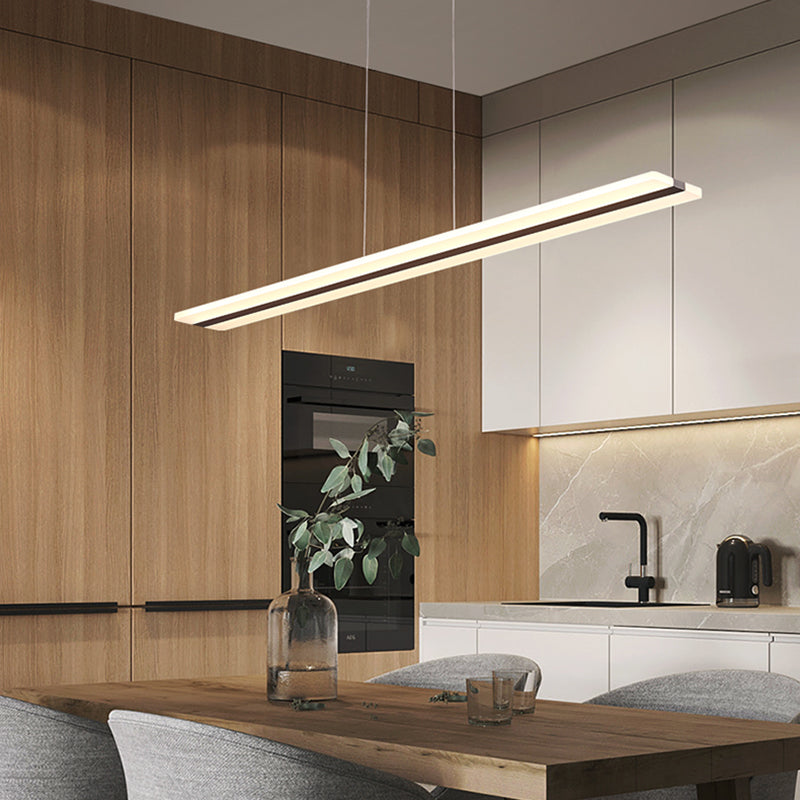 LED Simple Island Lamp Moderner Rechteck -Anhängerleuchte für Esszimmer