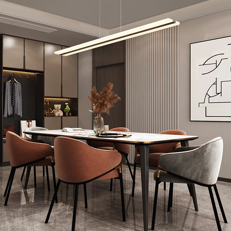 LED Simple Island Lamp Moderner Rechteck -Anhängerleuchte für Esszimmer