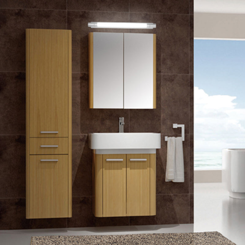 Modern Straight Mirror Light Waterproof Aluminum 1 Light Wall Sconce for Bathroom