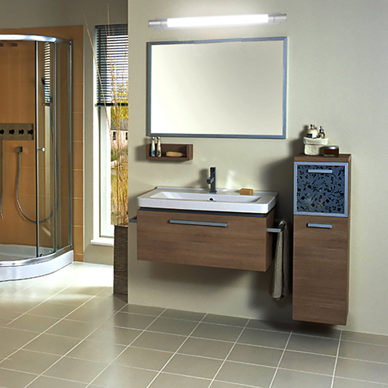 Modern Straight Mirror Light Waterproof Aluminum 1 Light Wall Sconce for Bathroom