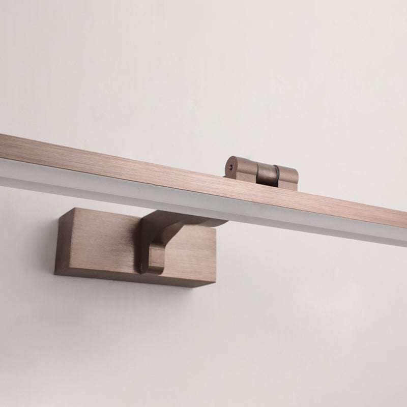 Simplicité Métal Miroir Straight Light Modern Aluminium 1 Applexion murale légère pour salle de bain