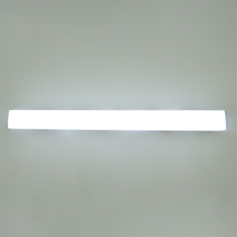 Modern Style Strip Wall Light 1 Light LED Mirror Light in Silver for Toilet