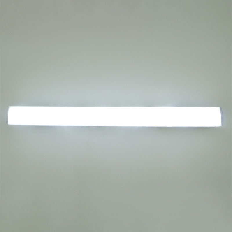 Modern Style Strip Wall Light 1 Light LED Mirror Light in Silver for Toilet