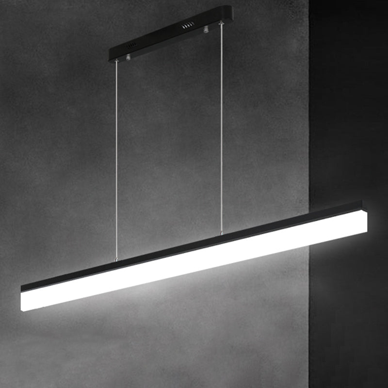 Paxage de lampe à île LED Nordic moderne Office Rectangle Pendant Light