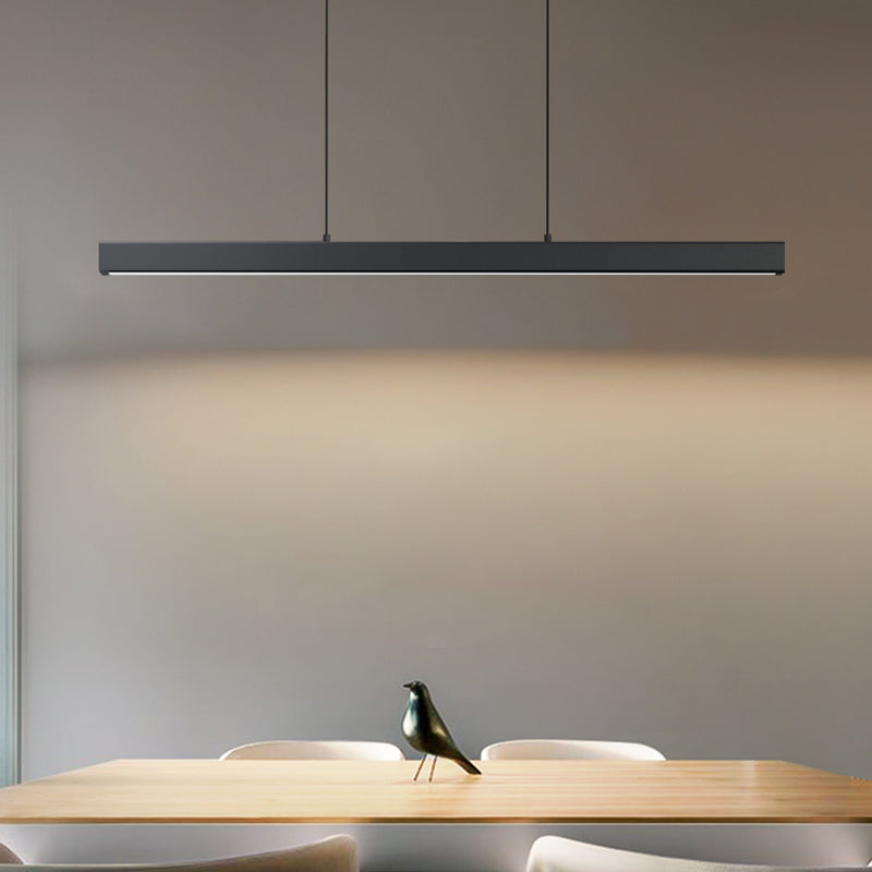 Nordic Simple Island Light armatuur rechthoek LED Dineruimte Hanglamp