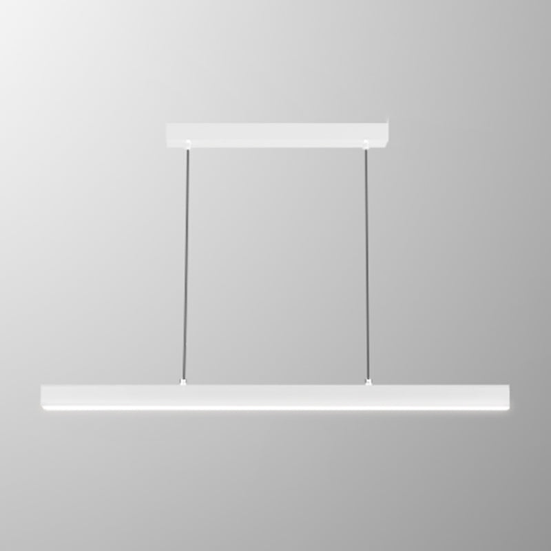 Nordic Simple Island Light Fixture Rectangle LED Dining Room Pendant Light