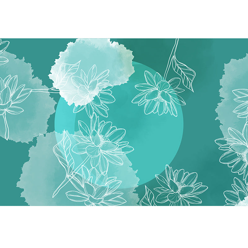 Tropical Style Plant Mural Wallpaper Contemporary for Dining Room Decor