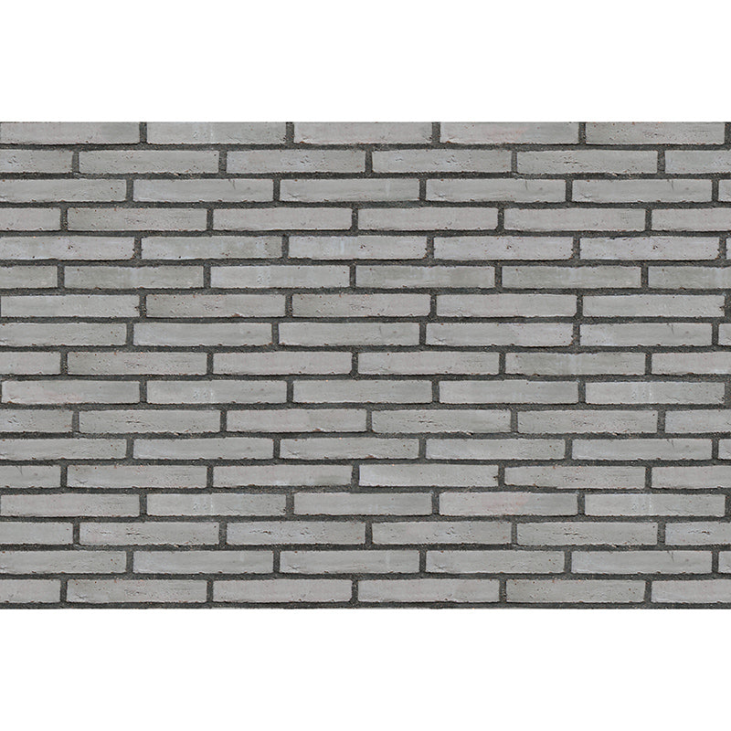 Gray Brick Wall Mural Environment Friendly Wall Covering for Sleeping Room