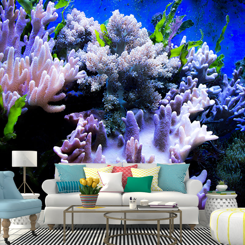 Underwater Creatures Modern Environment Friendly Mural Wall Covering for Living Room