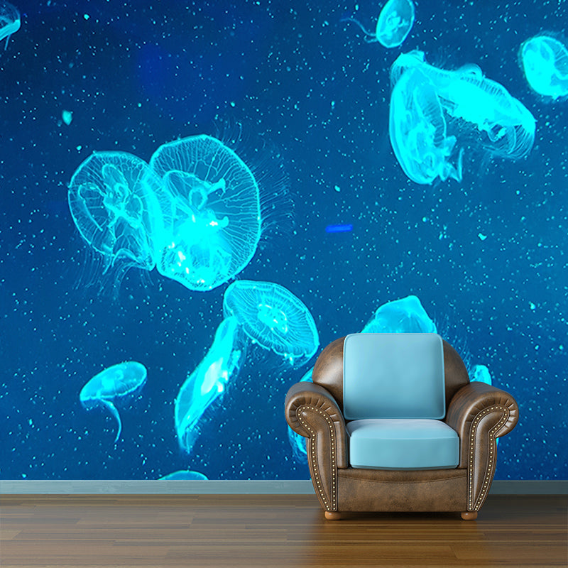 Underwater Creatures Modern Environment Friendly Mural Wall Covering for Living Room