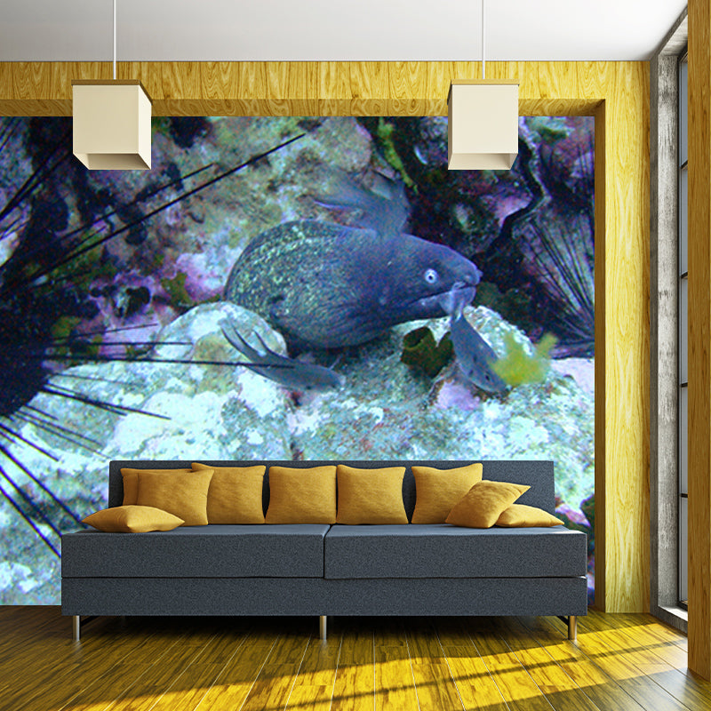 Underwater Creatures Wall Mural for Living Room Moisture Resistant, Customized Size