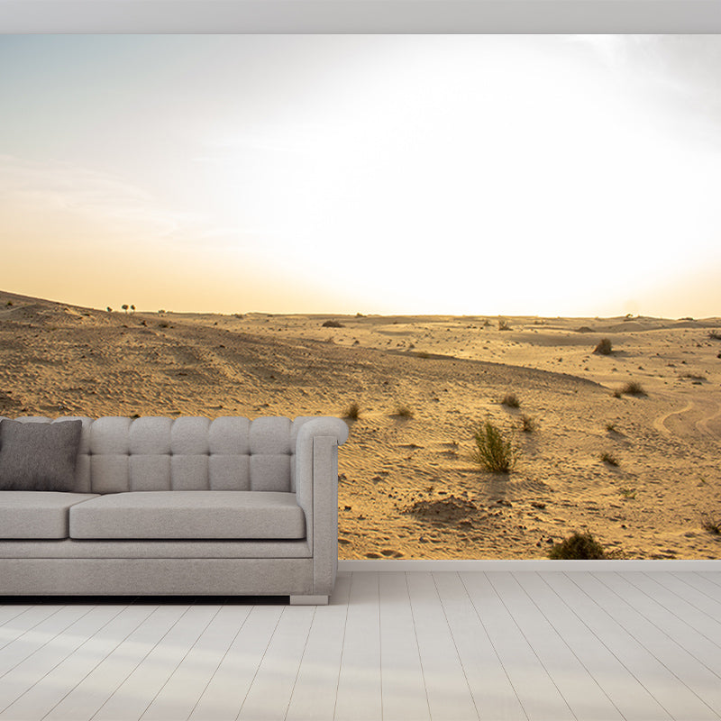 Desolate Desert Wall Murals Moisture Resistant Wall Covering for Living Room