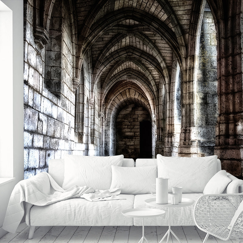 Aisle Space Extension Mural Wallpaper for Sitting Room Decor, Moisture Resistant