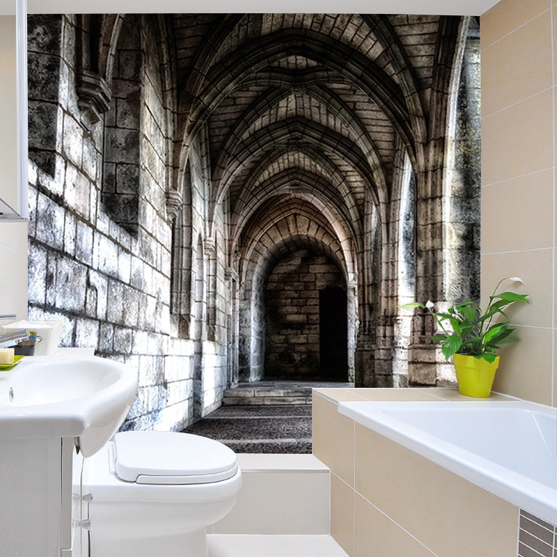 Aisle Space Extension Mural Wallpaper for Sitting Room Decor, Moisture Resistant