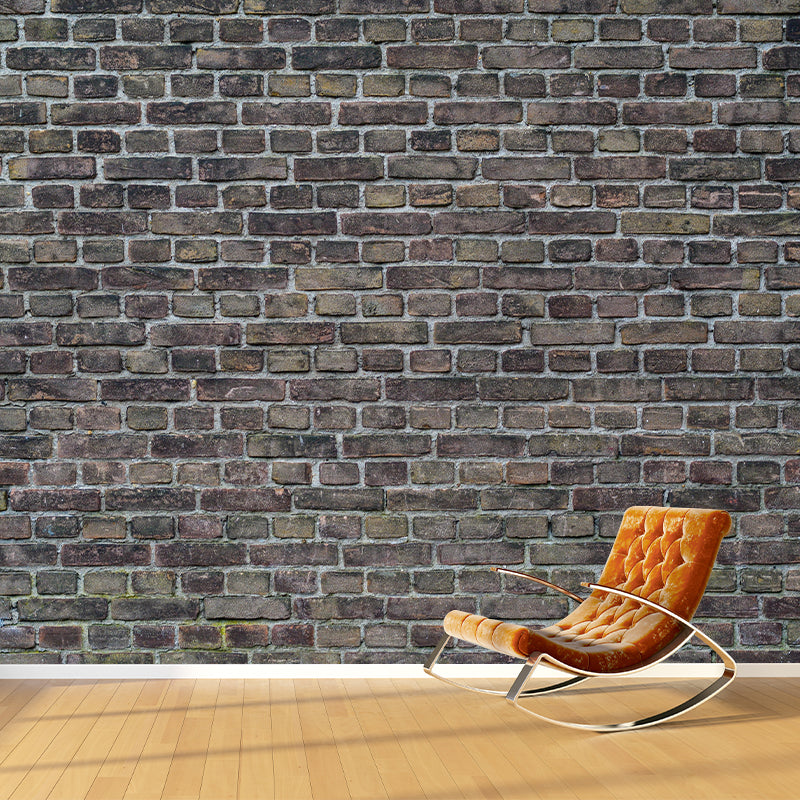 Horizontal Photography Brick Wall Mural Environment Friendly Wallpaper for Room
