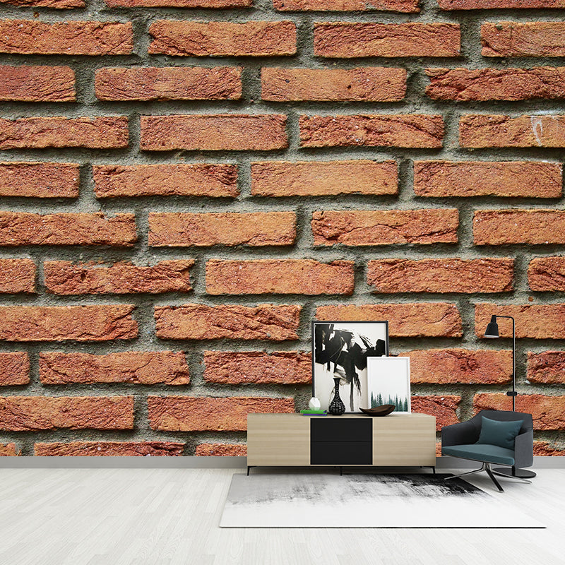 Photography Brick Wall Mural Environment Friendly Wallpaper for Home