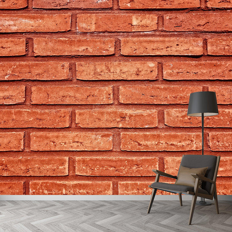 Horizontal Photography Brick Wall Mural Environment Friendly Wallpaper for Home Decor
