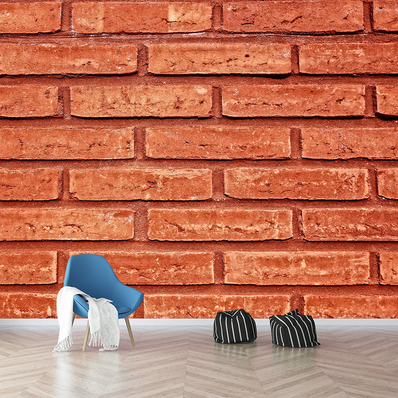 Horizontal Photography Brick Wall Mural Environment Friendly Wallpaper for Home Decor