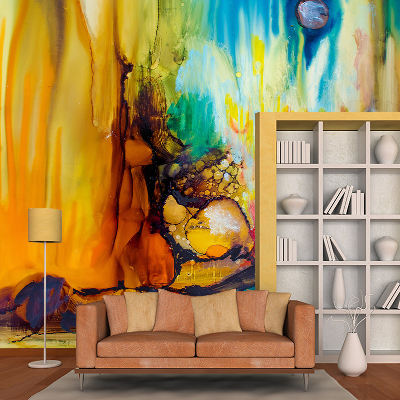 Horizontal Illustration Abstract Pattern Mural Environment Friendly Wallpaper for Home Decor