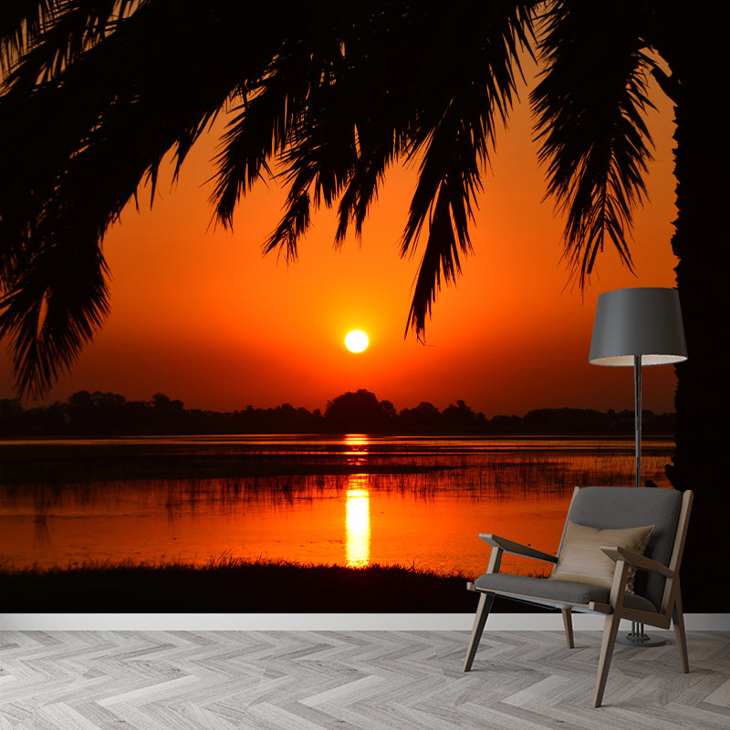 Photography Style Palm Tree Mural Environment Friendly Wallpaper for Home Decor