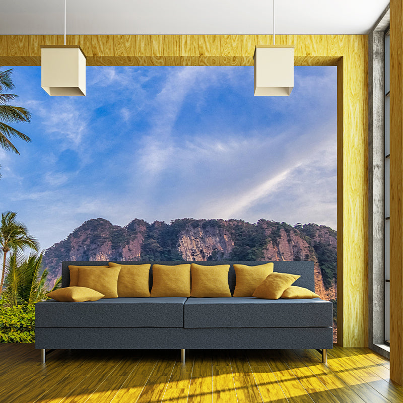 Horizontal Photography Palm Tree Mural Environment Friendly Wallpaper for Home