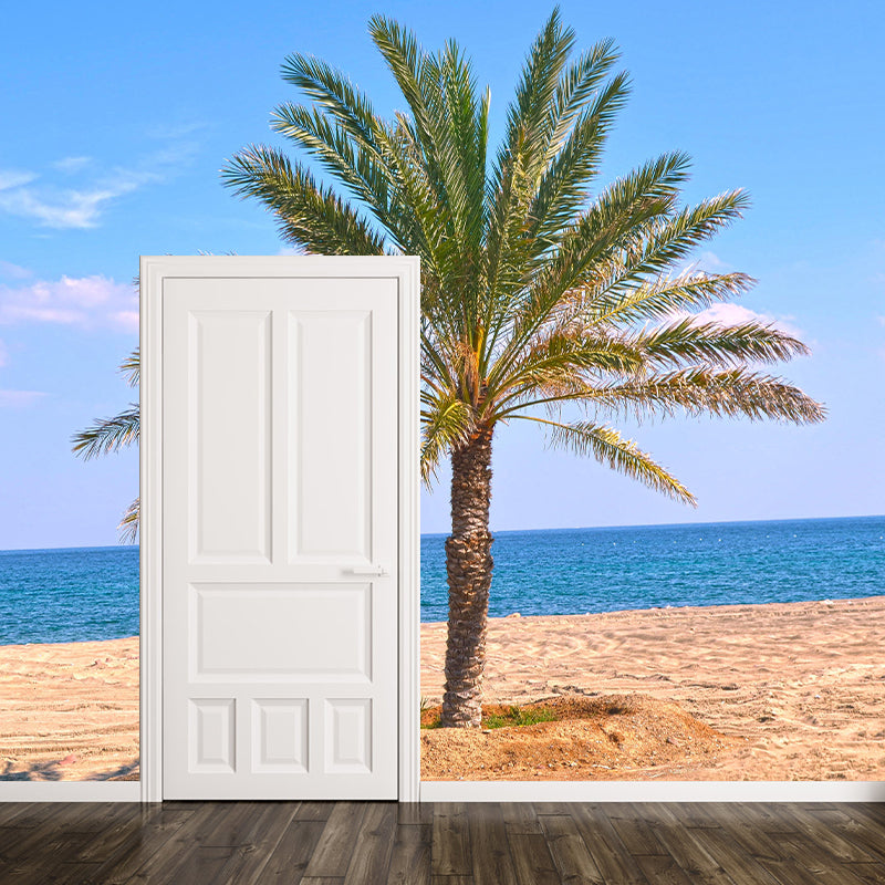 Photography Palm Tree Mural Environment Friendly Wallpaper for Home Decor