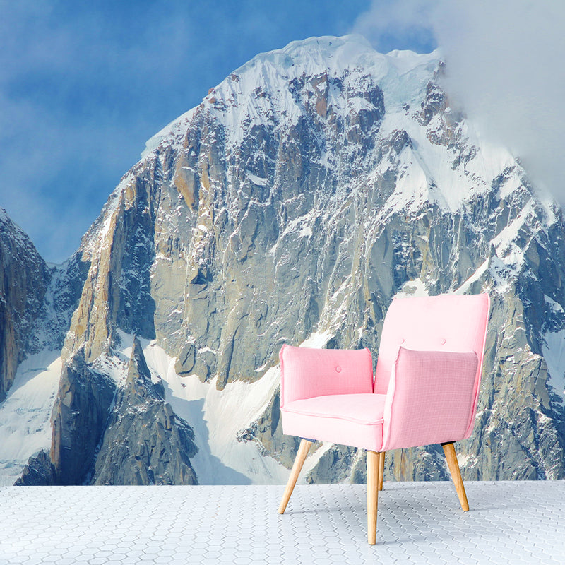 Horizontal Photography Mountain Mural Environment Friendly Wallpaper for Home