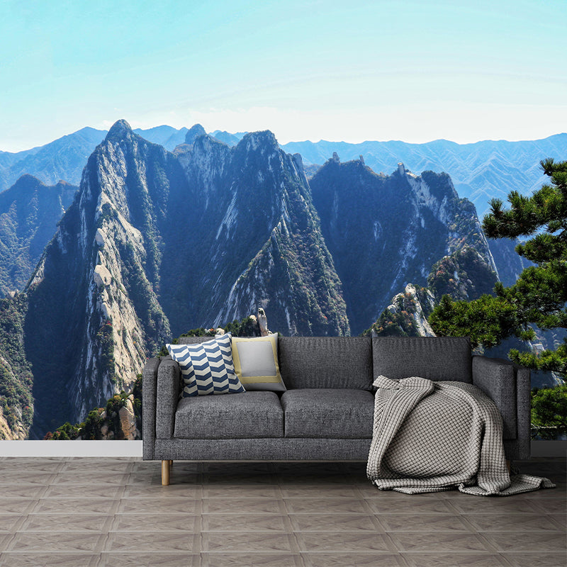 Horizontal Photography Mountain Mural Environment Friendly Wallpaper for Wall Decor