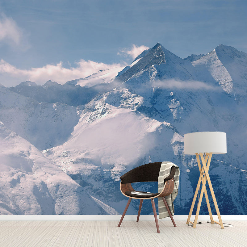 Photography Mountain Mural Environment Friendly Wallpaper for Home Decor