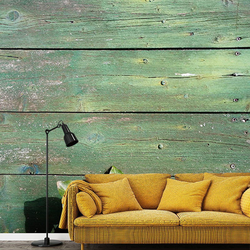 Wood Grain Stain-Resistant Mural for Living Room, Personalized Size Available