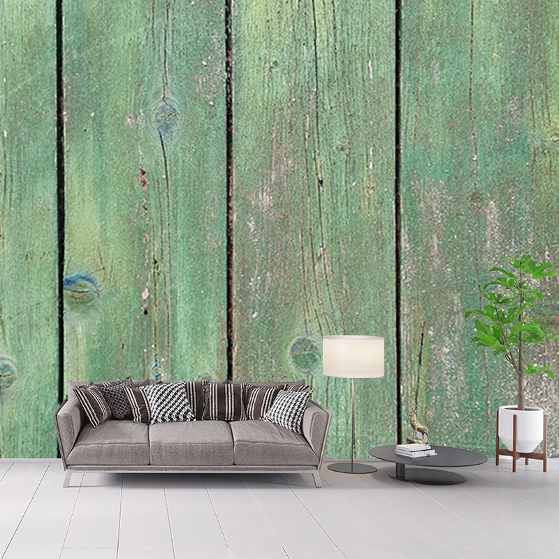 Wood Grain Stain-Resistant Mural for Living Room, Personalized Size Available
