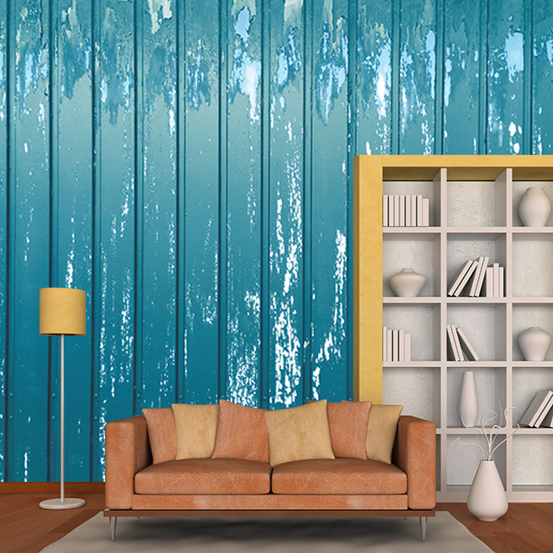 Wood Grain Stain-Resistant Mural for Living Room, Personalized Size Available
