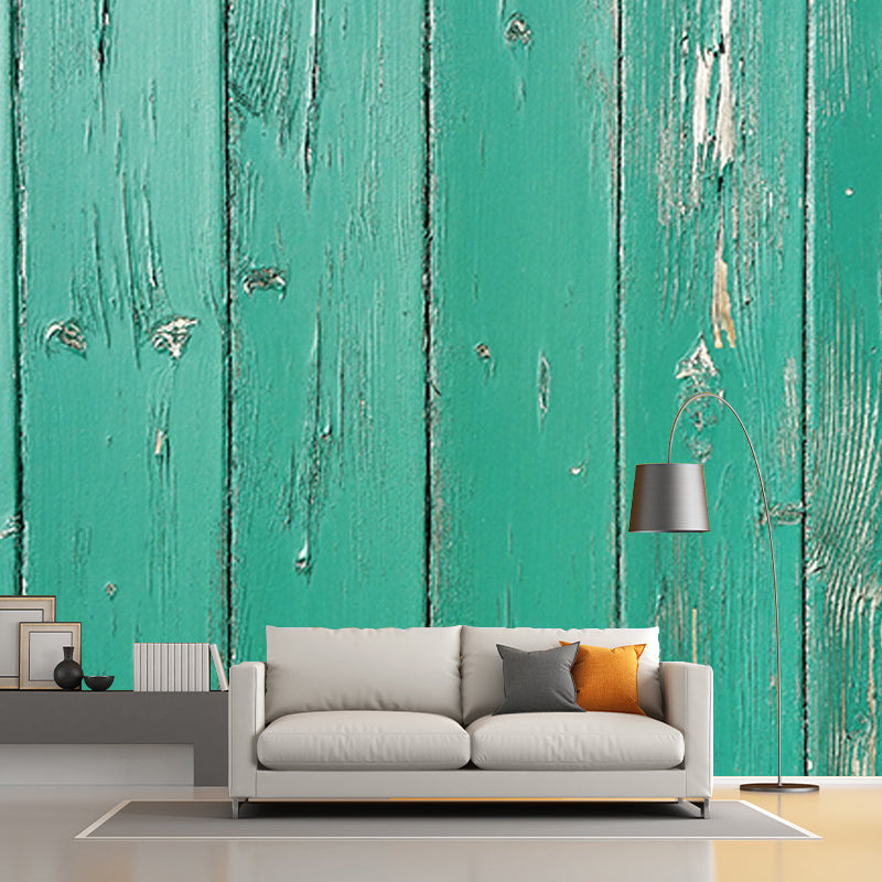 Wood Grain Stain-Resistant Mural for Living Room, Personalized Size Available