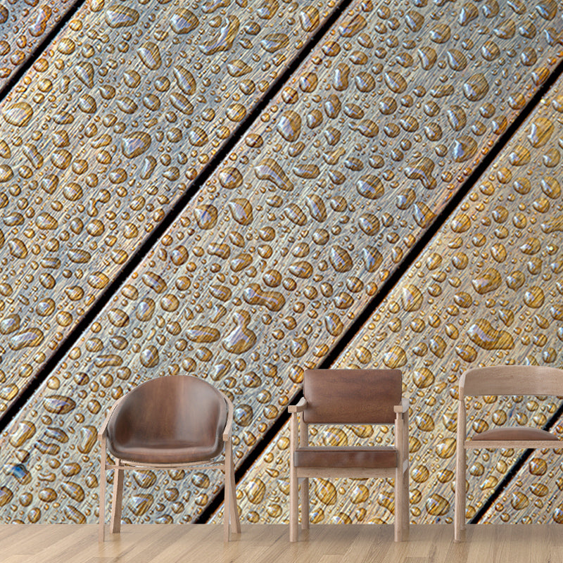 Wood Grain Photo Mural Whole Wall Covering for Kitchen, Personalized Size Available