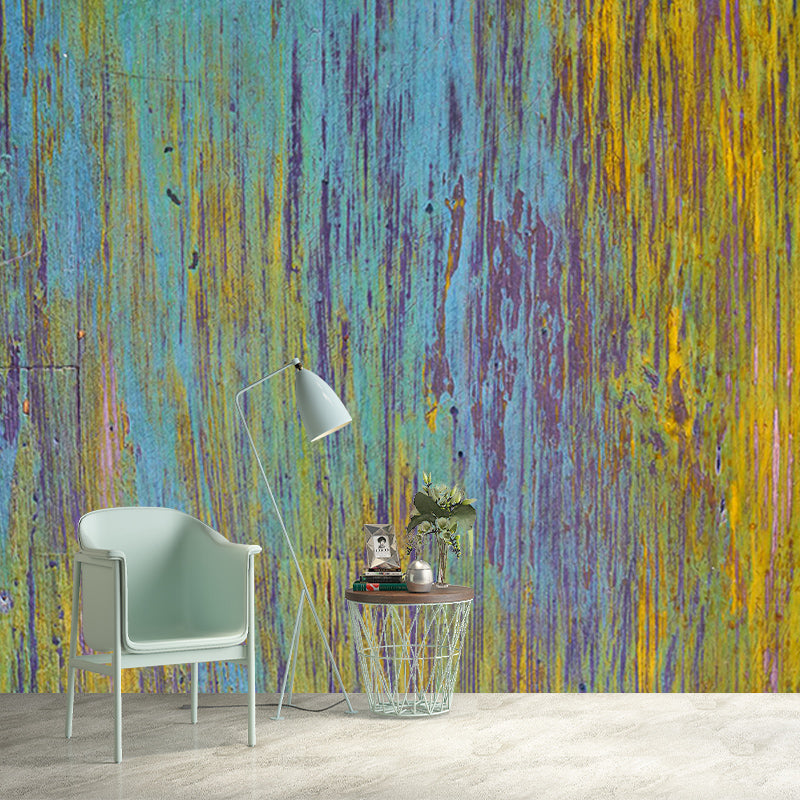 Wood Grain Wall Mural Full Size Wall Covering for Coffee Shop Decoration