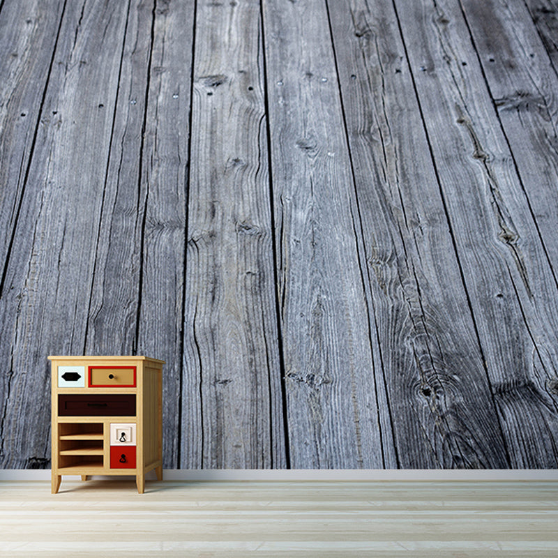 Wood Grain Wall Mural Full Size Wall Covering for Coffee Shop Decoration