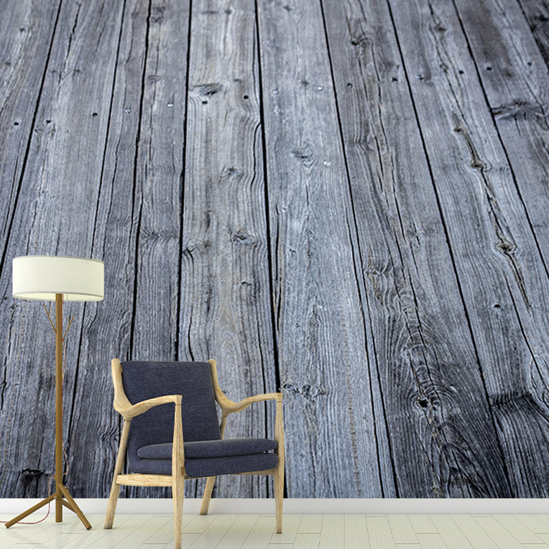 Wood Grain Wall Mural Full Size Wall Covering for Coffee Shop Decoration