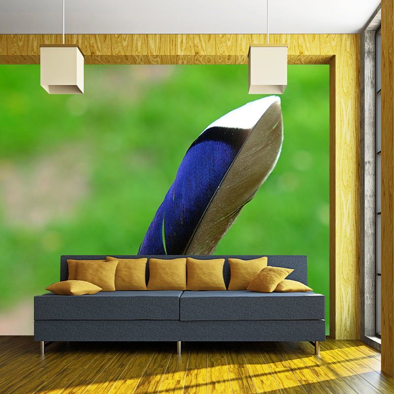 Light Feather Mural Wallpaper Minimalist Wall Covering for Sitting Room Decoration