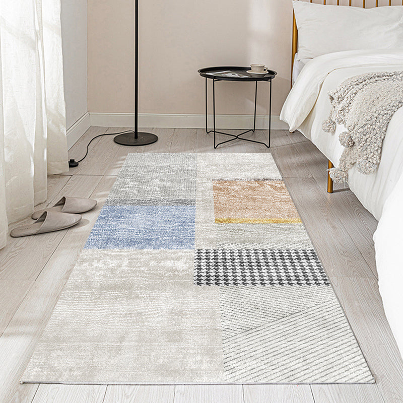 Grijs modern tapijtblending abstract streep binnen tapijt wasbaar tapijt voor woonkamer