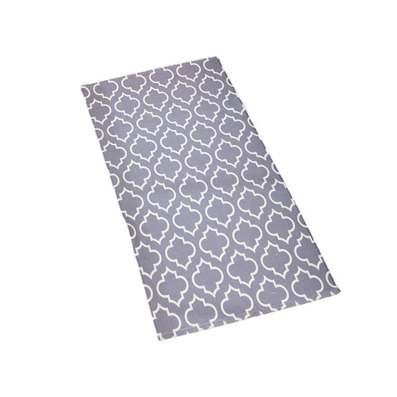 Bohemian Ameicana Pattern Rug Creative Fringe Detail Area Rug Cotton Blend Carpet for Bedroom