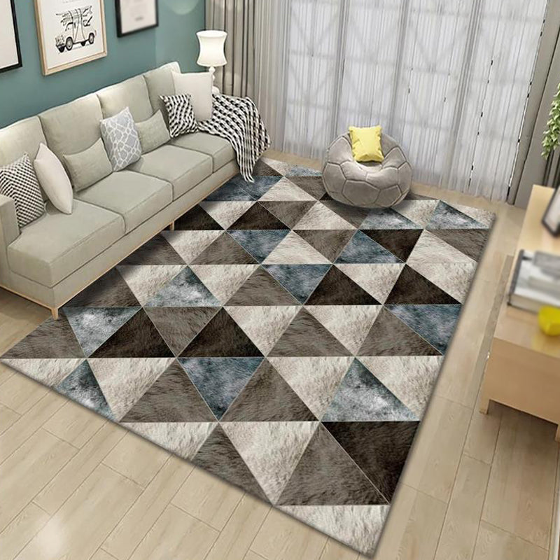 Contemporary Indoor Rug Trendy Area Carpet Polyester Stain Resistant Rug for Living Room