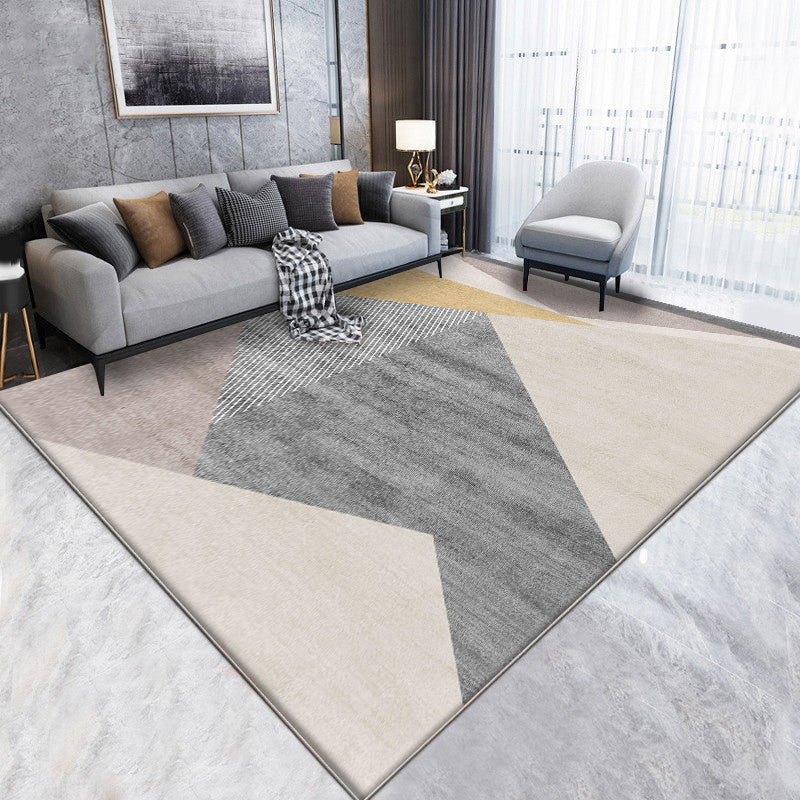 Simplicity Houndstooth Pattern Rug Polyester Carpet Stain Resistant Indoor Rug for Home Decoration