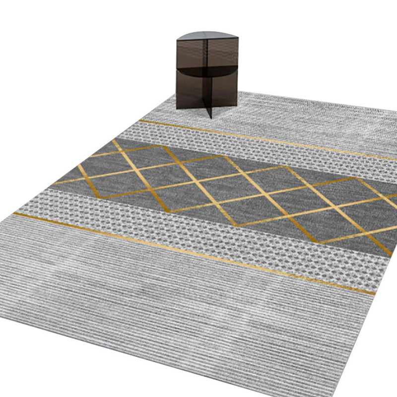 Grijze streep tapijt mengen moderne binnenkleed tapijt niet-slip achterste tapijt voor woningdecoratie