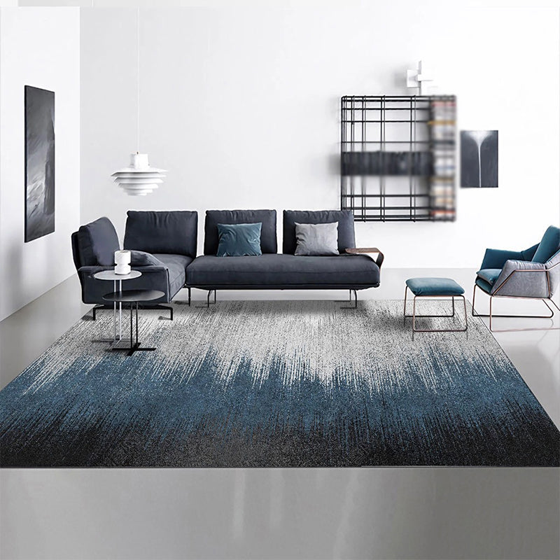 Ash Black Modern Rug Polyester Grafisch Tapijten Niet-slip achterste tapijt voor woonkamer