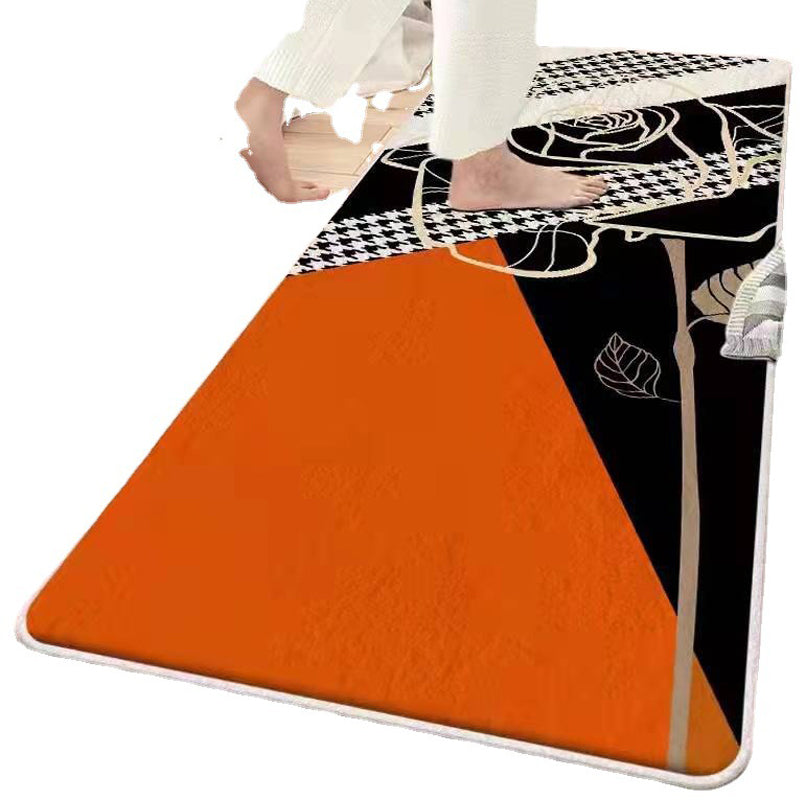 Eigentijdse Houndstooth print tapijt polyester polyester binnen tapijt niet-slip achterste tapijt voor de slaapkamer van volwassenen